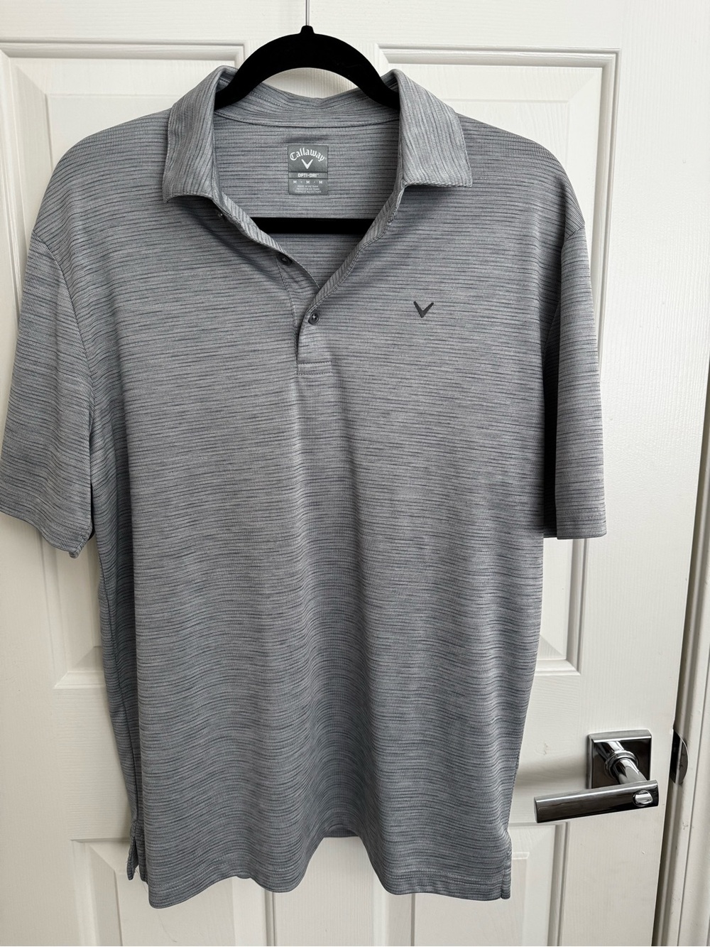 Callaway Men's Heathered Gray Striped Golf Polo